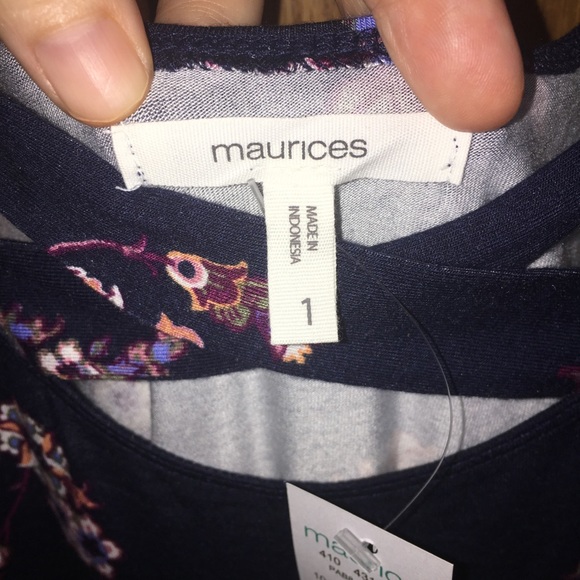 Maurices cross front tank dress blue paisley - Picture 4 of 8